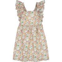 Floral Cotton Sleeveless Dress with Ruffles