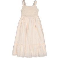Cotton Strappy Party Dress with Smocked Bodice