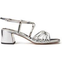 Mirrored Thin Strap Sandals with Heel