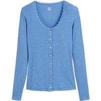 Buttoned Lace Detail T-Shirt with Long Sleeves