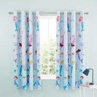 Mermaid Lined Cotton Eyelet Curtains