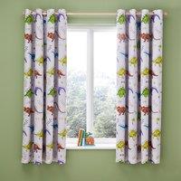 Prehistoric Dinosaurs Lined Eyelet Curtains