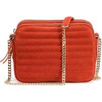 Quilted Suede Handbag with Chain Strap