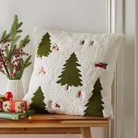 Cosy Boucle Christmas Tree Filled Cushion