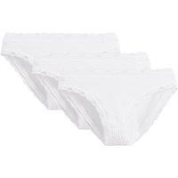 Pack of 3 Knickers in Cotton with Lace