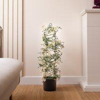 76cm Artificial Climbing Plant Obelisk in White