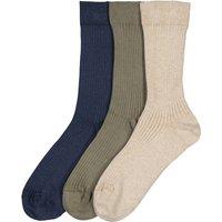 Pack of 3 Pairs of Socks in Plain Cotton Mix