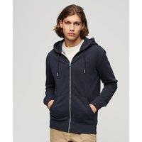 Essential Embroidered Logo Hoodie in Cotton Mix with Zip Fastening
