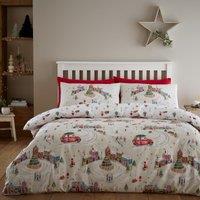 Christmas Town Polycotton Duvet Cover and Pillowcase Set