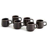 Set of 6 Boldi Reactive Enamel Stoneware Coffee Mugs