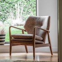 Jeni Mid Century Leather Armchair