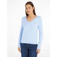 Cotton Mix Jumper with V-Neck