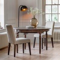 Meford Antique Wood Extendable Round Table (Seats 4-6)