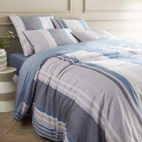 Acoledor Striped 100% Organic Cotton Percale 200 Thread Count Duvet Cover