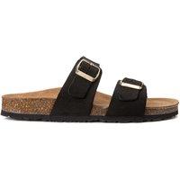 Suede Double Buckle Mules