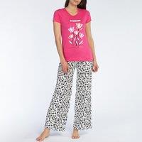 Tulipe Cotton Cropped Pyjamas with Short Sleeves