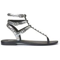Toe Post Gladiator Sandals in Leather