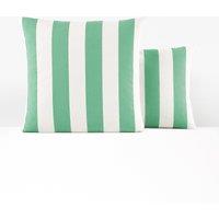 Hendaye Green Striped 100% Cotton Pillowcase