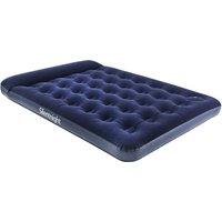 Double Flock Airbed with Footpump in Blue