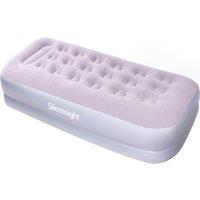 Single Flock Airbed with Electric Pump in Grey