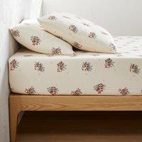 Monceaux 30cm High Floral 100% Cotton Muslin Fitted Sheet