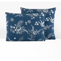 Balina Floral Embroidered Washed Linen & Cotton Pillowcase