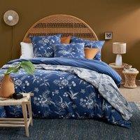 Balina Floral Embroidered Washed Linen & Cotton Duvet Cover