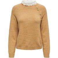 Brushed Knit Jumper with Embroidered Collar