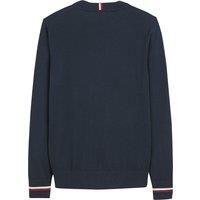 Cotton Structured Knit Jumper with Crew Neck