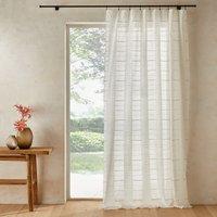 Attukal Striped 100% Organic Cotton Voile Sheer Curtain