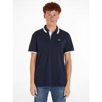 Cotton Tipped Polo Shirt with Short Sleeves