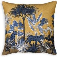 Malacca 45 x 45cm Embroidered Jungle 100% Cotton Cushion Cover