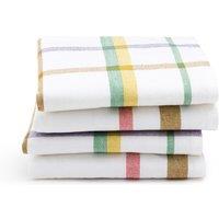 Set of 4 Breda Checked 100% Washed Cotton Napkins