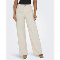 Pleated Wide Leg Trousers with High Waist