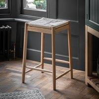 Ende Solid Oak & Woven Rope Stool