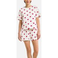Heart Print Short Pyjamas in Cotton