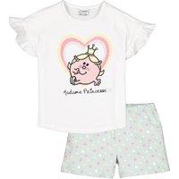 Cotton Short Pyjamas with Ruffled Sleeves