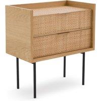 Louison Woven Rattan 2-Drawer Bedside Table