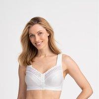 Zip Front Bra in Cotton Mix