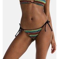 Keta Crochet Bikini Bottoms in Striped Print