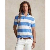 Breton Striped Polo Shirt in Cotton and Slim Custom Fit
