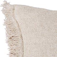 Ileia Fringed Linen Blend Cushion Cover