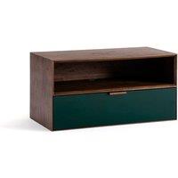 Aldon Walnut Veneer TV Cabinet with Compartment & Lacquered Drawer