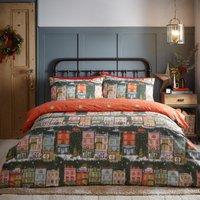 Christmas Spirit Cotton Blend Duvet Cover and Pillowcase Set