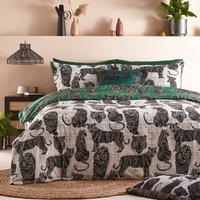 Reversible Cotton Blend Duvet Cover and Pillowcase Set