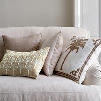 Siwa Rectangular Embroidered Linen & Cotton Cushion Cover