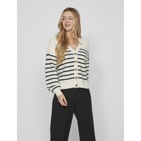 Striped Cotton Mix Cardigan with Buttons