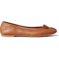 Leather Ballet Flats with Round Toe