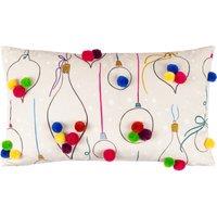 Festive-Val Baubles Pom-Pom Cushion