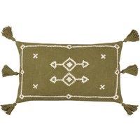 Folis Tasselled Embroidered Cushion